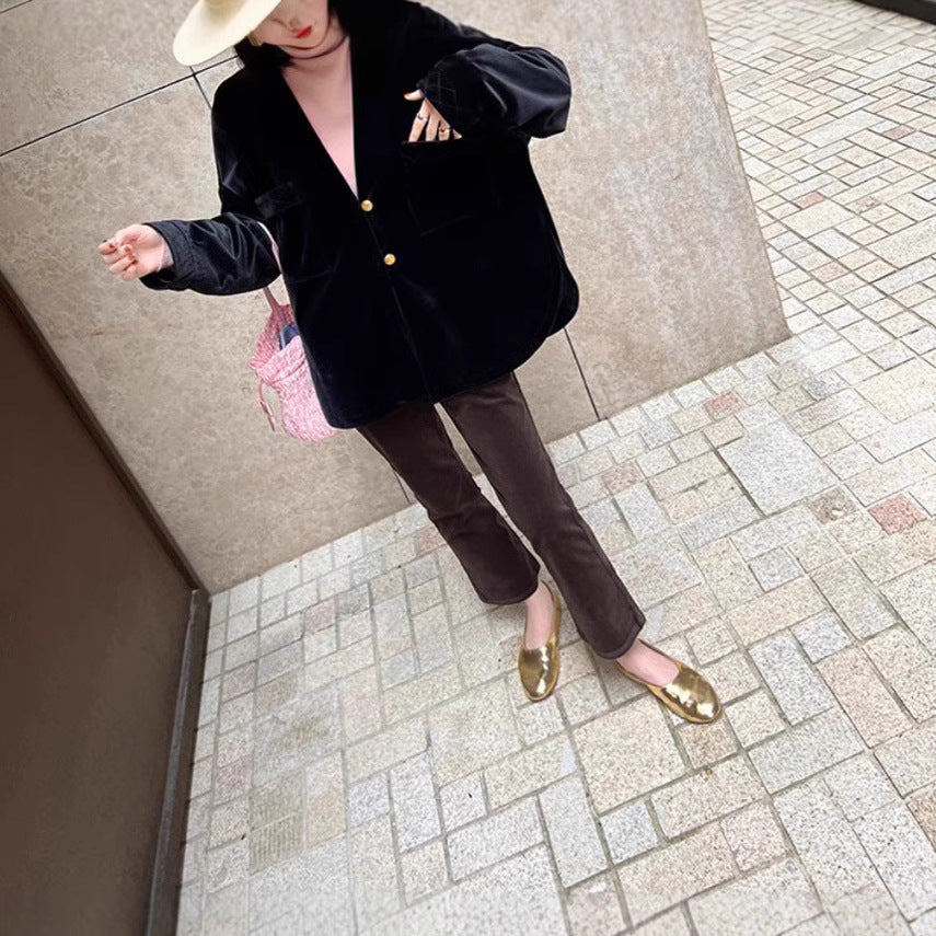 Ladies Elegant and Comfortable Cord Pants Drune