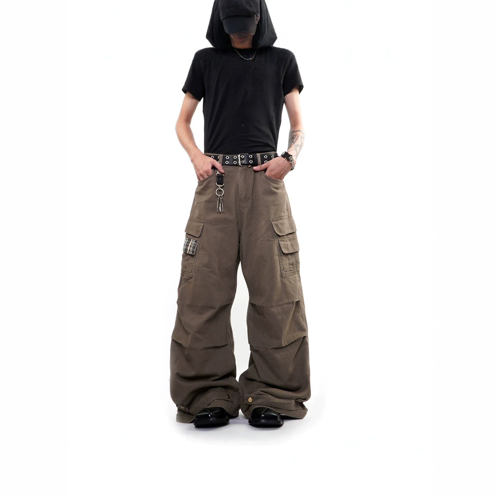 Men's Loose Fit Cargo Pants with Pockets Chichicherry