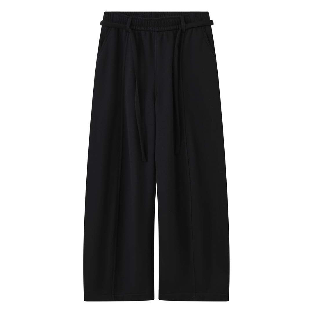 Women's Casual Extra Wide Jogging Culottes with High Waist and Drawstring