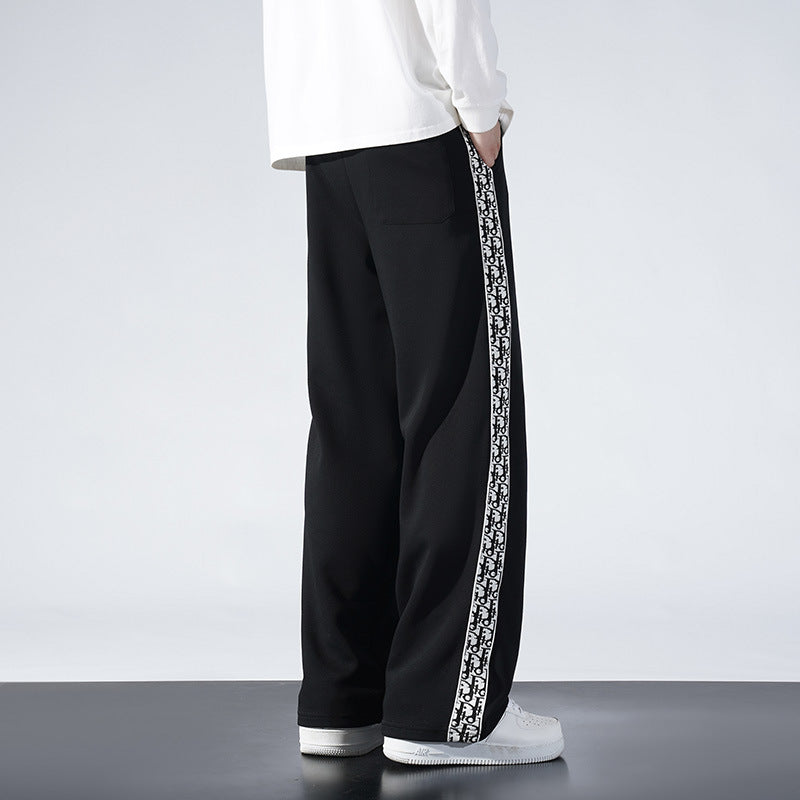 Women's Extra Wide Lounge Sweatpants with Side Logo Tape and Comfort Waistband Chichicherry