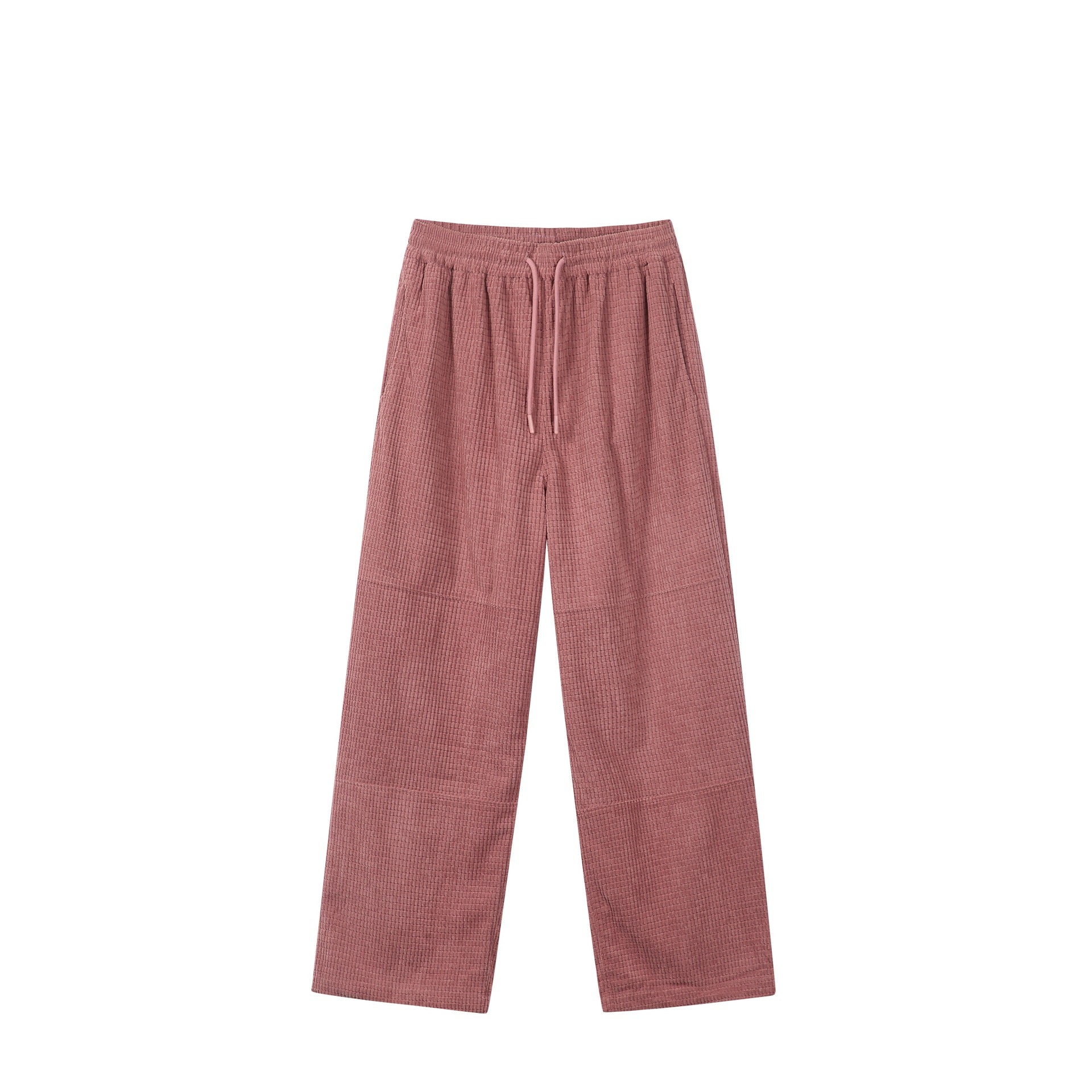 Women's casually cut waffle knit pants with elastic waistband and drawstring Chichicherry