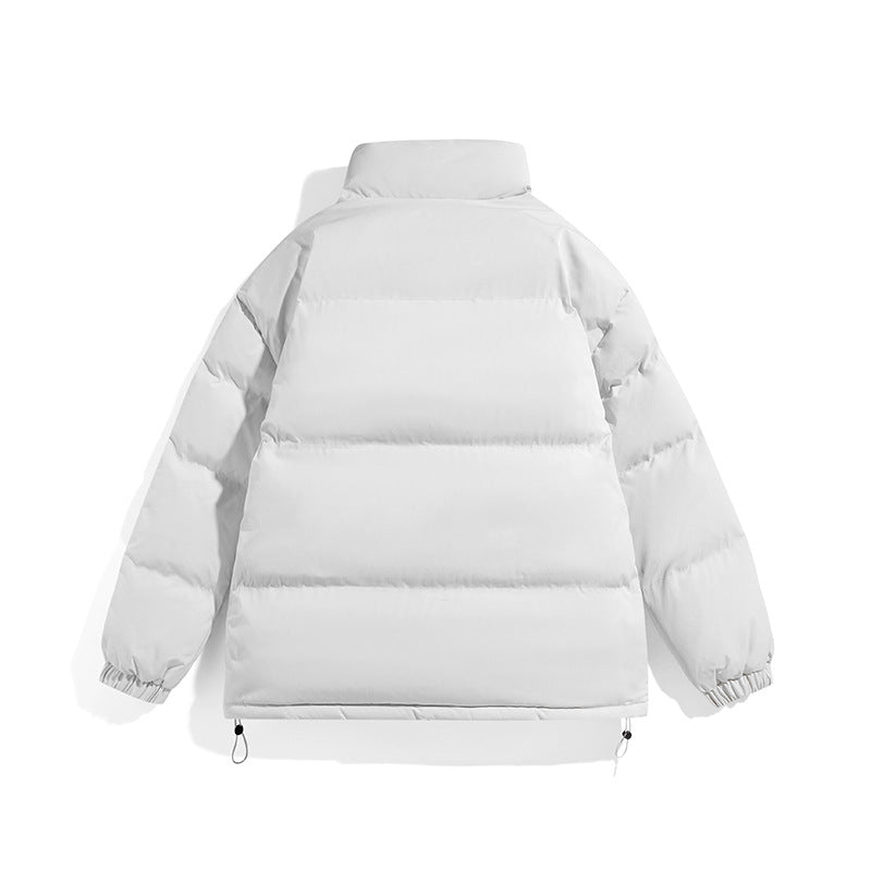 Unisex Boxy Puffer Jacket with high stand-up collar, concealed zipper and adjustable drawstring hem Chichicherry
