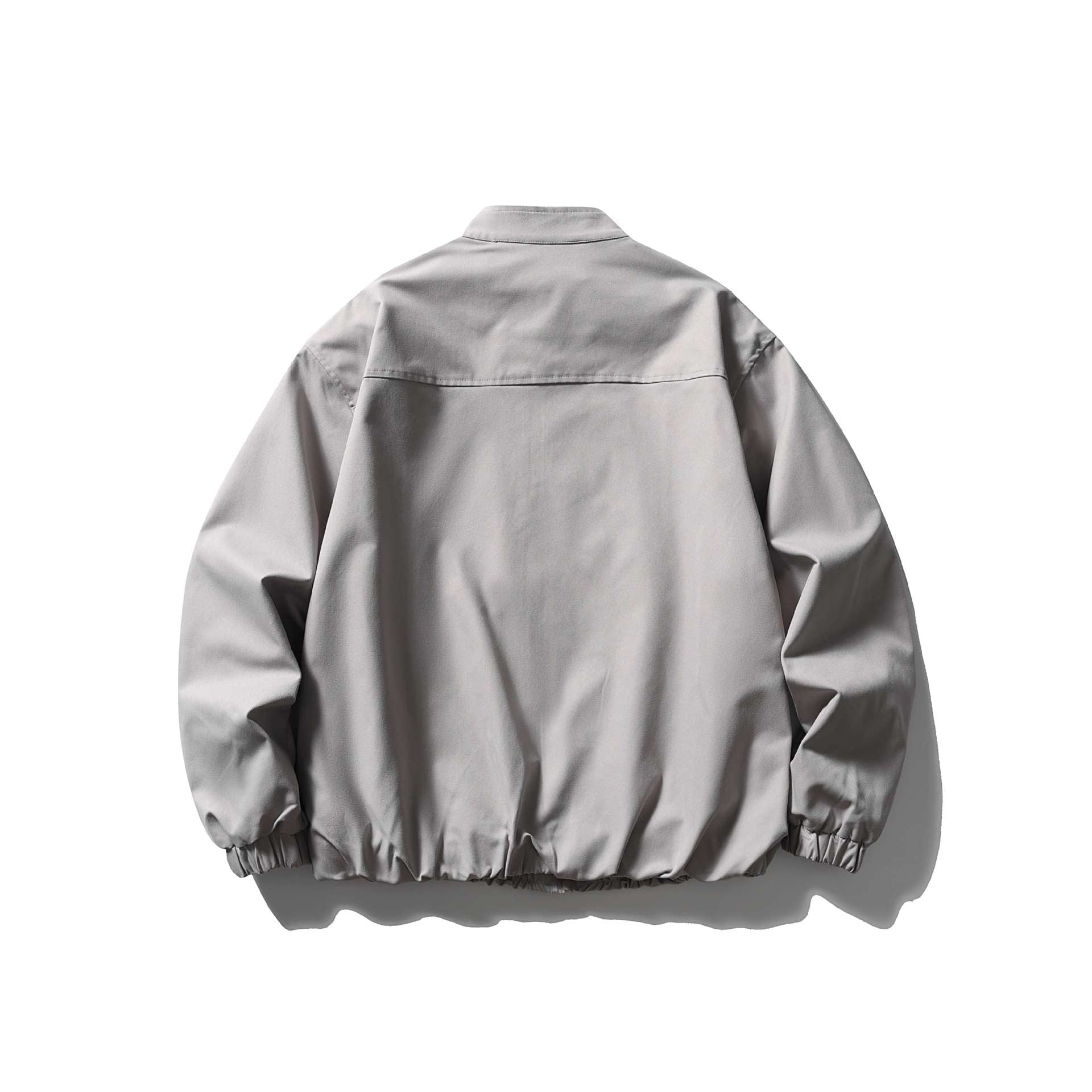 Men's Lightweight Utility Bomber Jacket with Stand-Up Collar Chichicherry