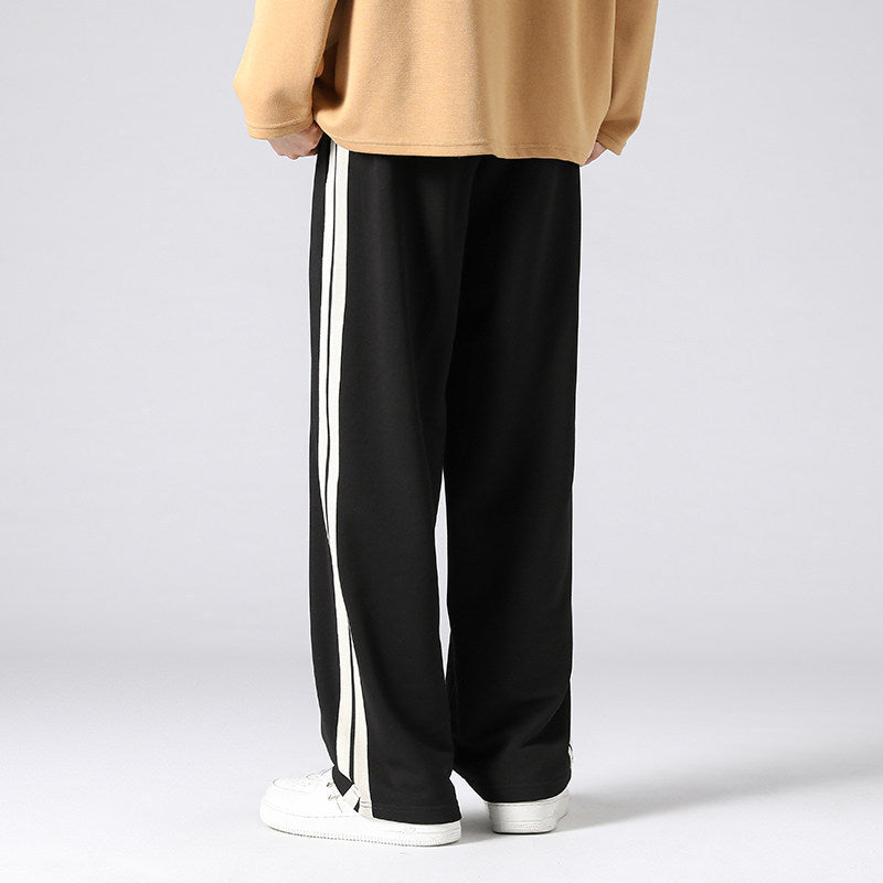 Men's Relaxed-Fit Lounge Pants with Distinctive Side Stripes & Adjustable Drawstring Chichicherry