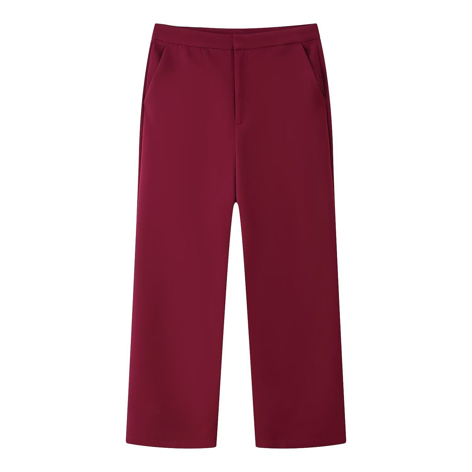 Women's Two-Piece Suit Set with Feather Trim on Sleeves and Wide Marlene Pants Chichicherry