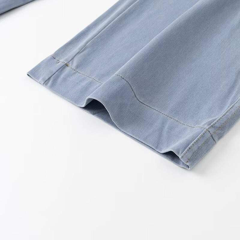 Women's loose high-waist lounge pants made of flowing viscose look with elastic waistband and side pockets Chichicherry