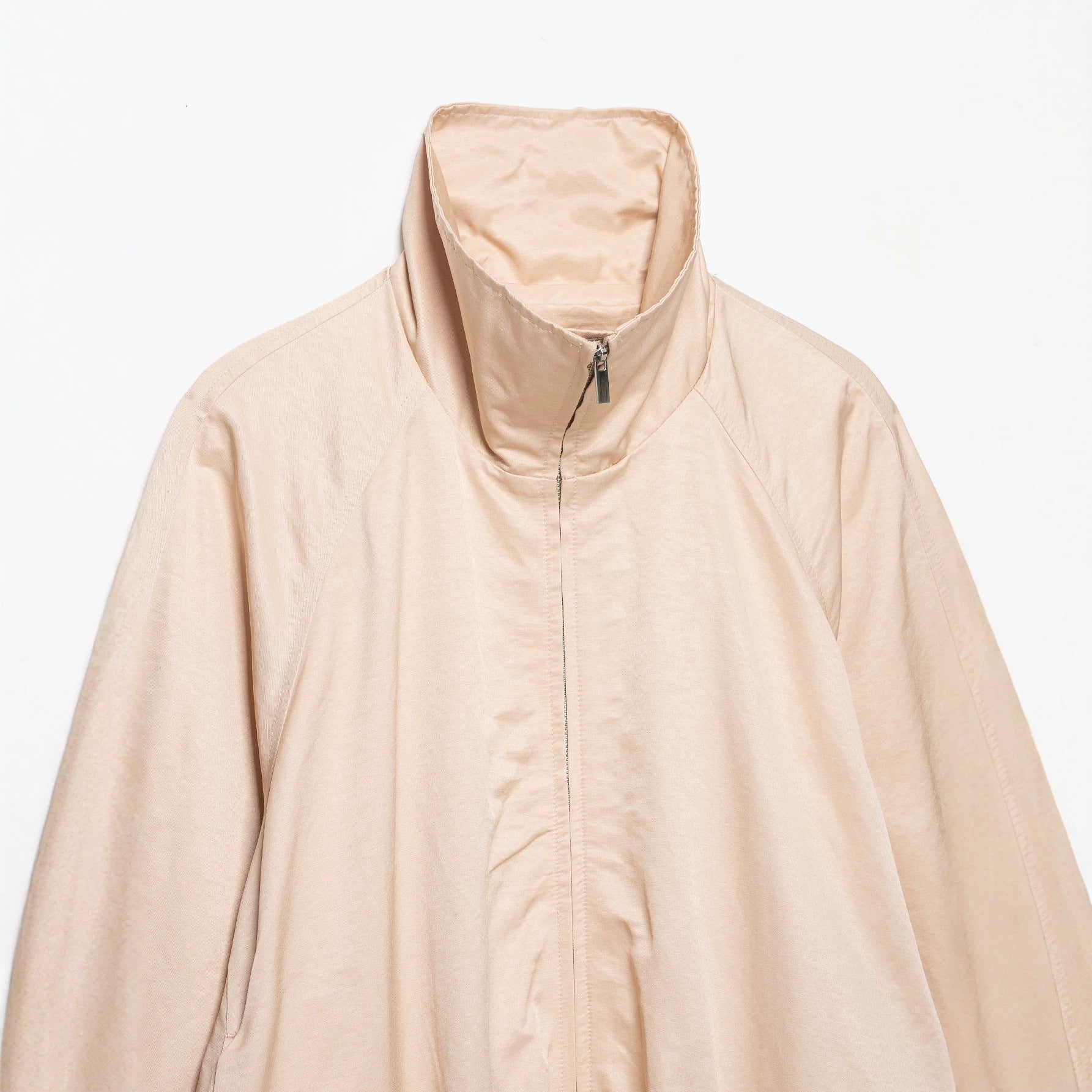 Women’s Oversize Transition Jacket with High Stand Collar and Elastic Hem Chichicherry