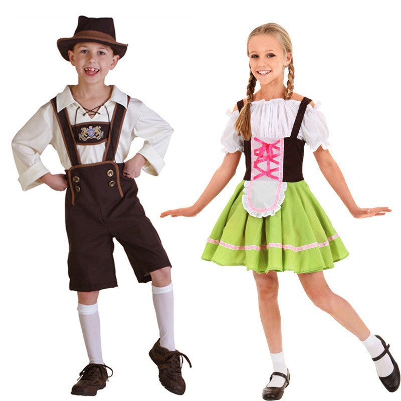 Boys' traditional costume with long blouse and suspenders Chichicherry