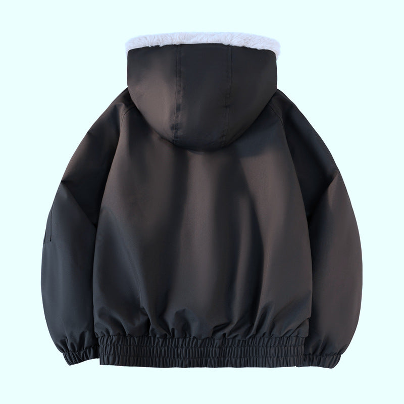 Men's hooded bomber jacket with teddy lining, water-repellent outer shell and utility pockets Chichicherry