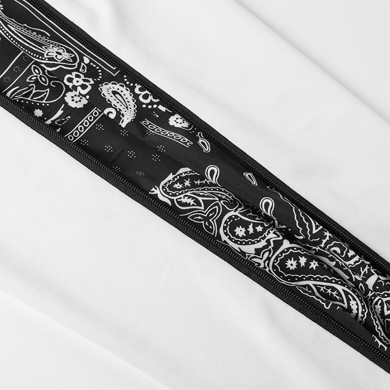 Men's loose-fitting jogging pants with bandana side inserts and elastic hem Chichicherry