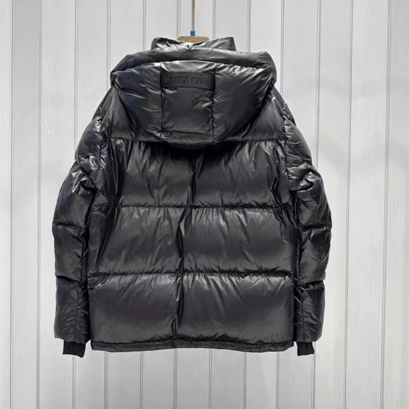 Women's padded quilted jacket with detachable hood, high collar and two-way zipper Chichicherry