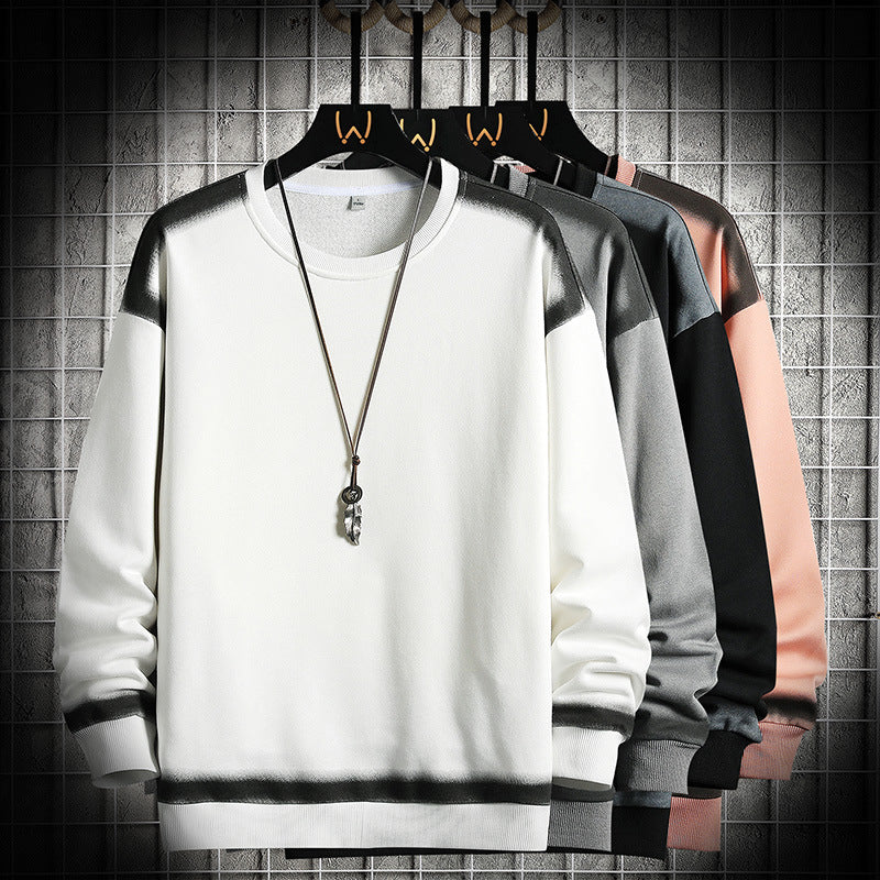 Men's Oversized Sweatshirt with subtle gradient trim and round neck