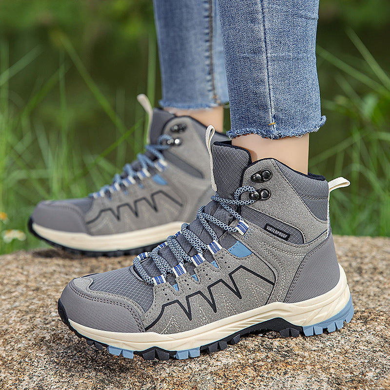 Women Waterproof Mid-Height Hiking Ankle Boot with Ripstop Upper Material and Cushioning Trail Sole Chichicherry