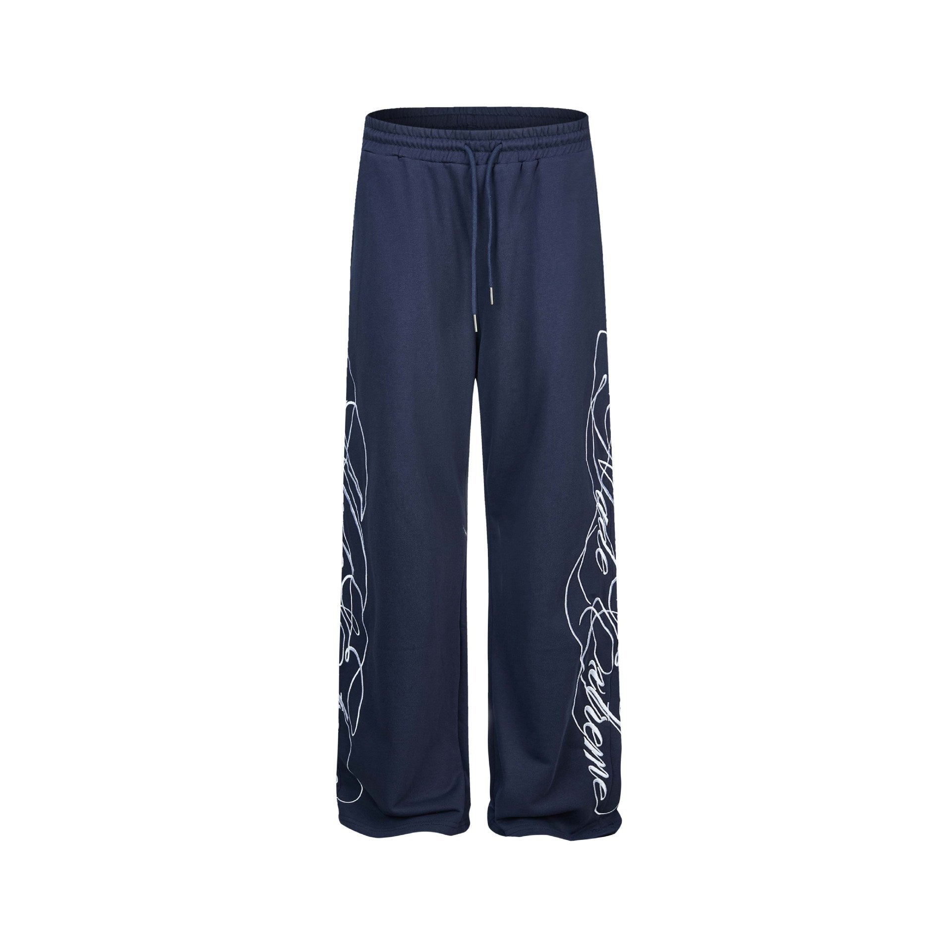 Women's Soft Lounge Pants with Wide Leg, Elastic Waistband and Statement Print Chichicherry