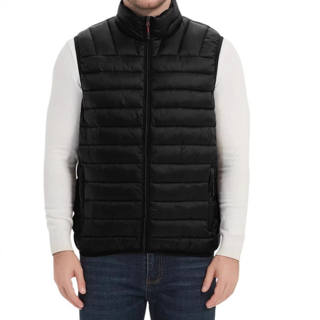 Men's quilted vest with Primaloft insulation, stand-up collar and zipper Chichicherry