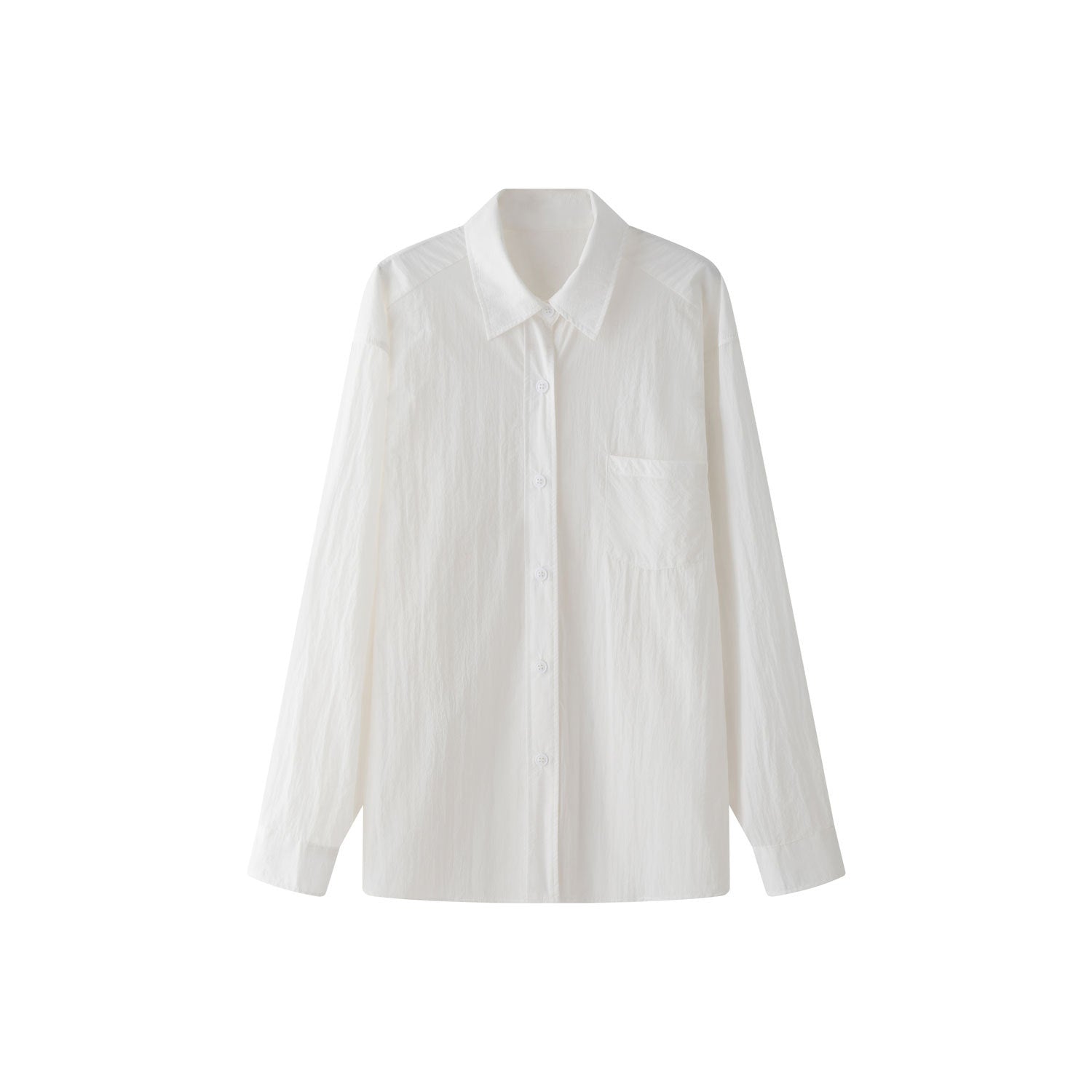 Women's Oversized Lightweight Cotton Shirt with Dropped Shoulder and Chest Pocket Chichicherry