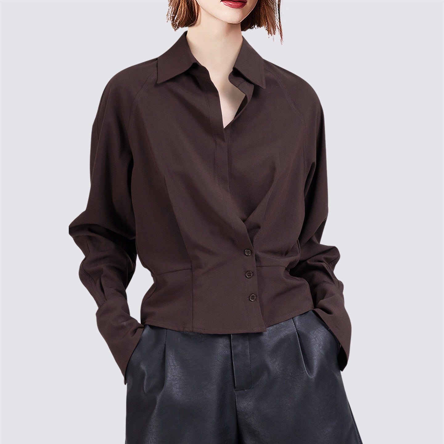 Women Elegant Blouse with Innovative Cut Chichicherry