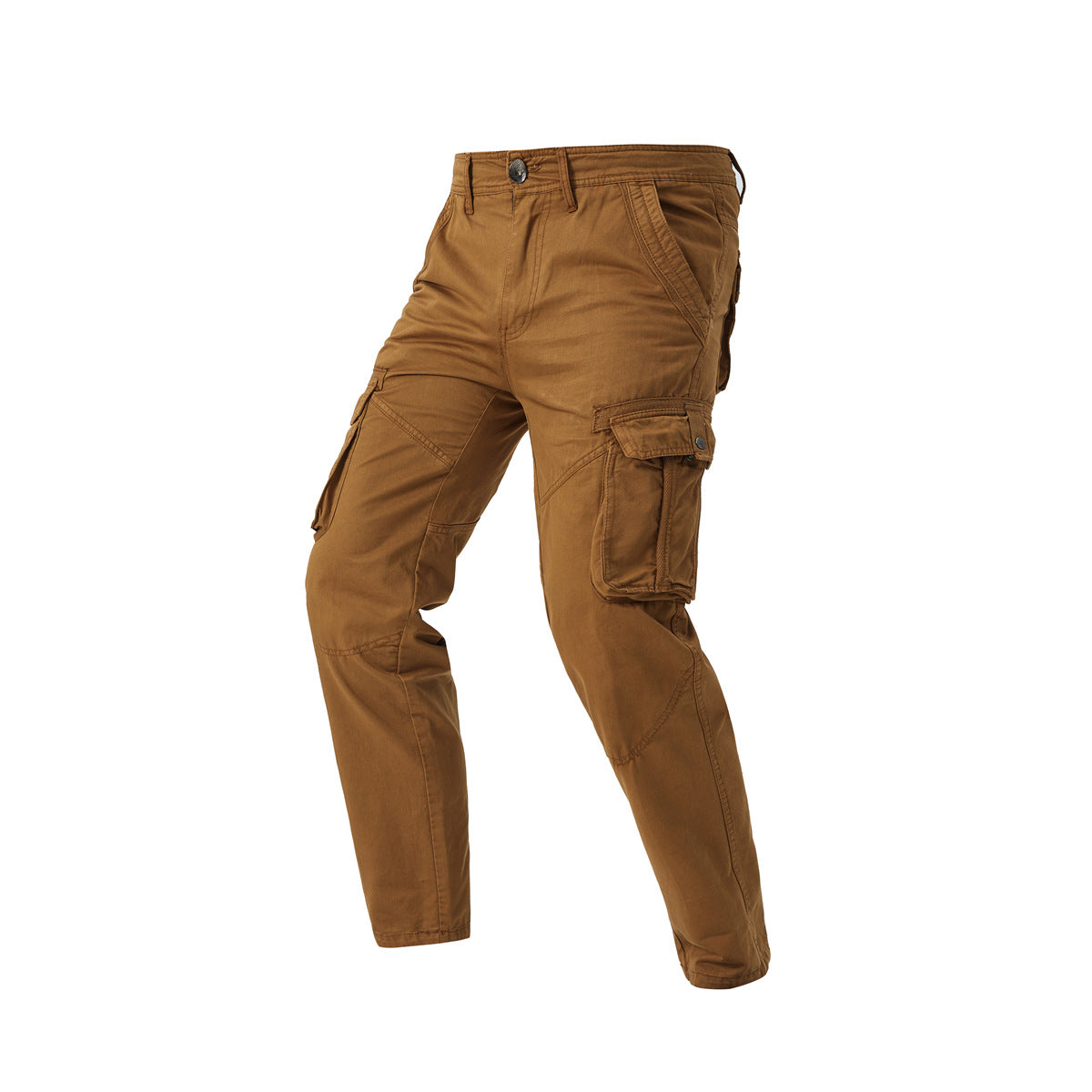 Men's Tapered Cargo Pants with Multiple Pockets, Knee Inserts, and Utility Details Chichicherry