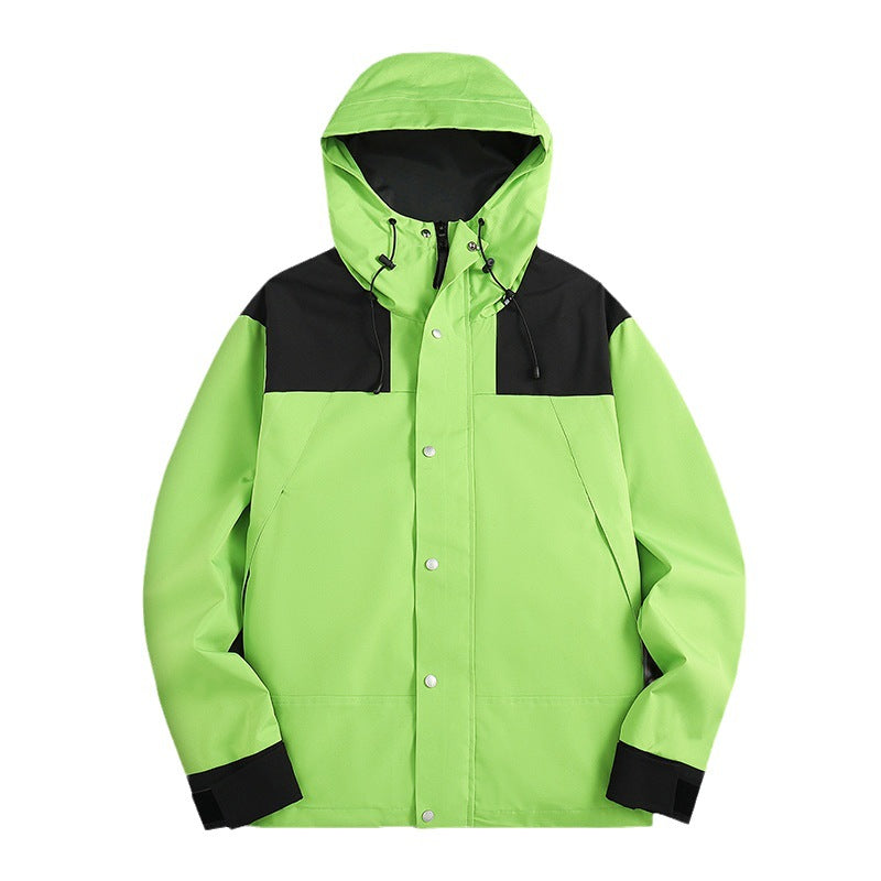 Men's two-tone wind and waterproof hooded parka with adjustable cuffs Chichicherry
