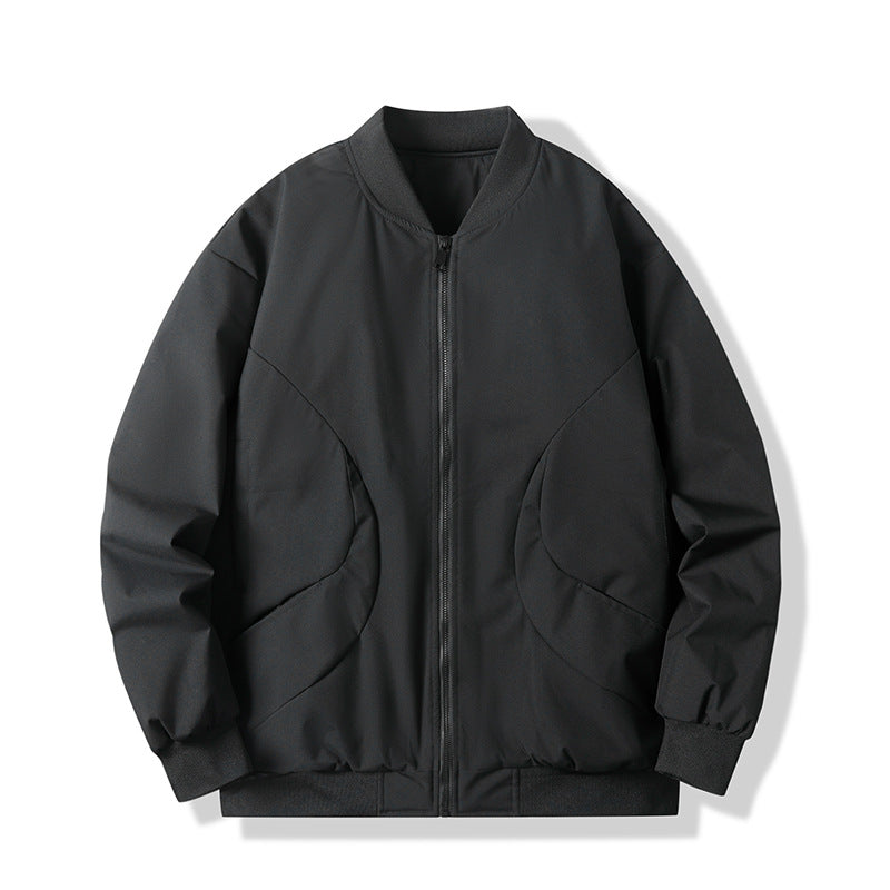 Men's lightweight padded bomber jacket with windproof surface and ribbed hem Chichicherry