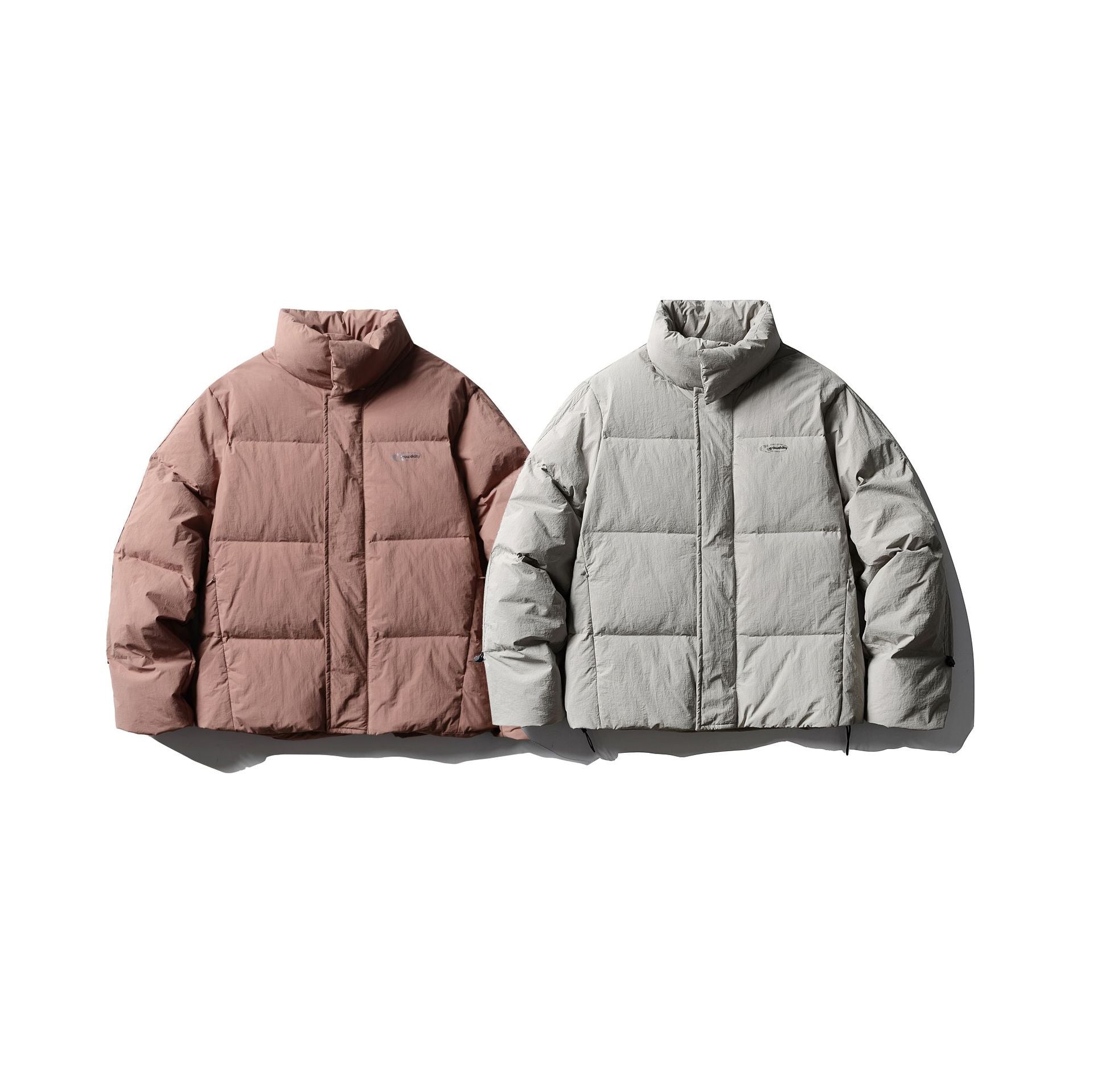Men's Short Boxy Puffer with Padded Cushion Collar and Windproof Outer Shell Chichicherry