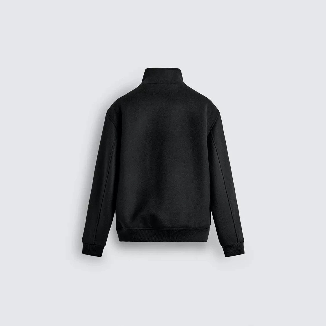 Men's short wool bomber jacket with high stand-up collar and patch flap pockets Chichicherry