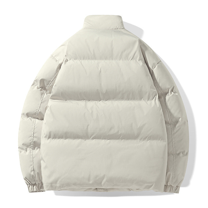 Men's short cut quilted winter jacket with high stand-up collar and padded thermo insulation Chichicherry