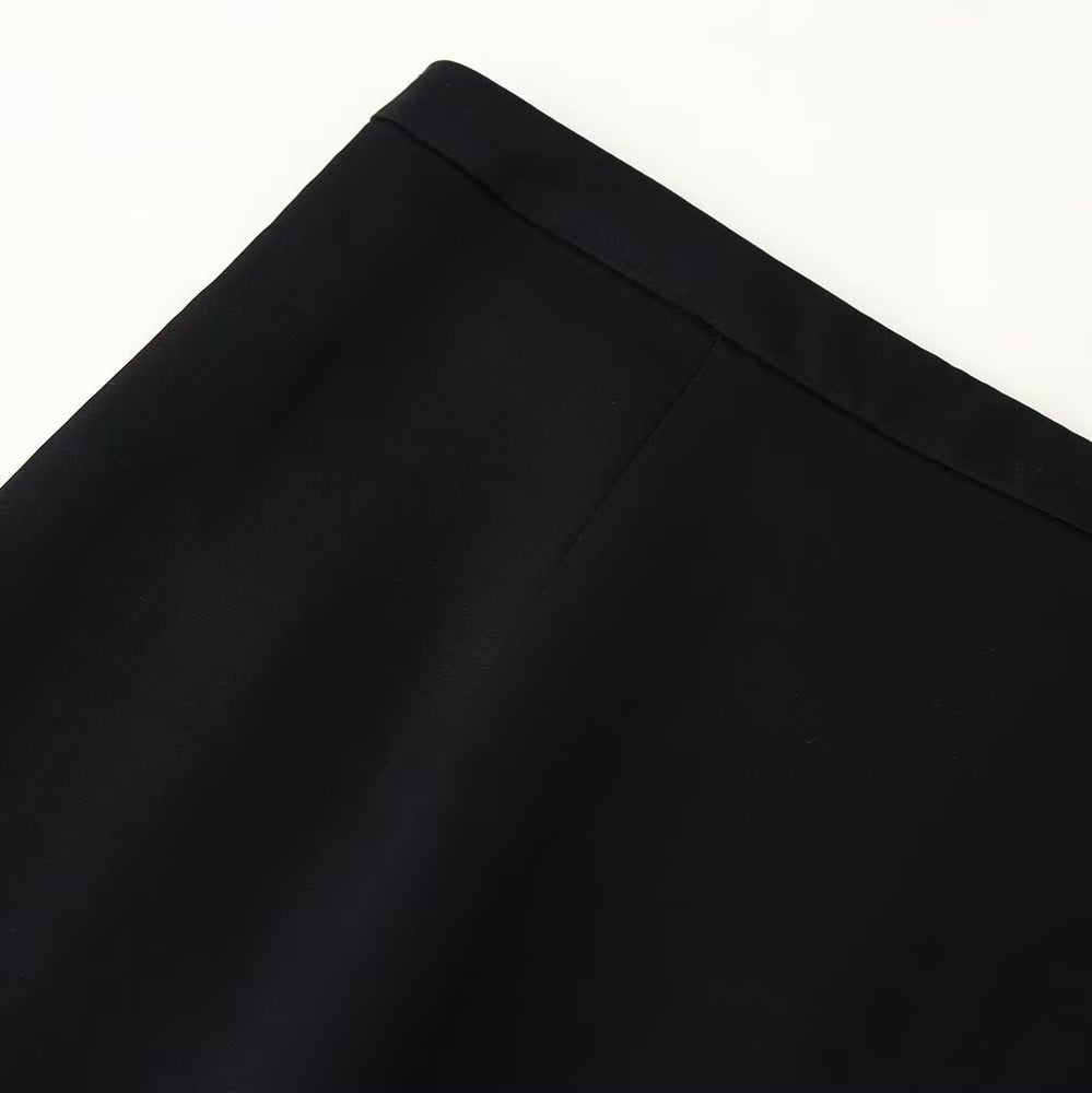 Women's Midi Skirt with Lace Trim and Delicate Underskirt Chichicherry
