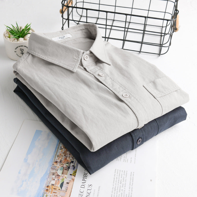 Men's cotton overshirt in relaxed fit with patch chest pocket Chichicherry