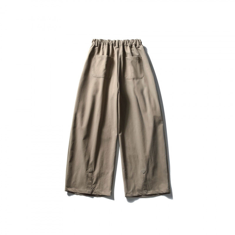 Women's Wide Culotte Pants with High Waist and Elastic Band Chichicherry