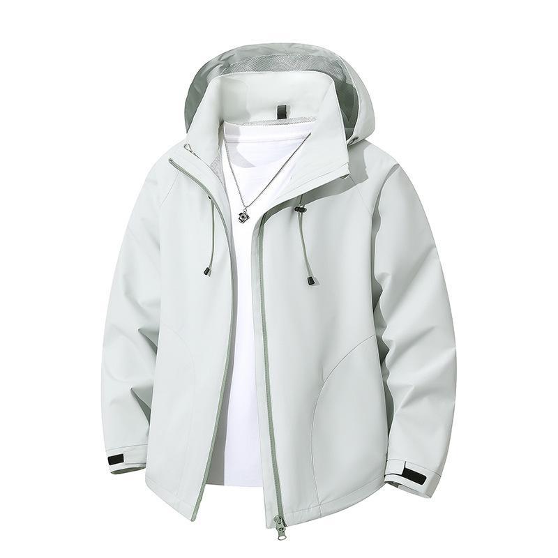 Men's Lightweight Softshell Hooded Jacket with Adjustable Hood and Wind- and Water-Repellent Membrane Chichicherry