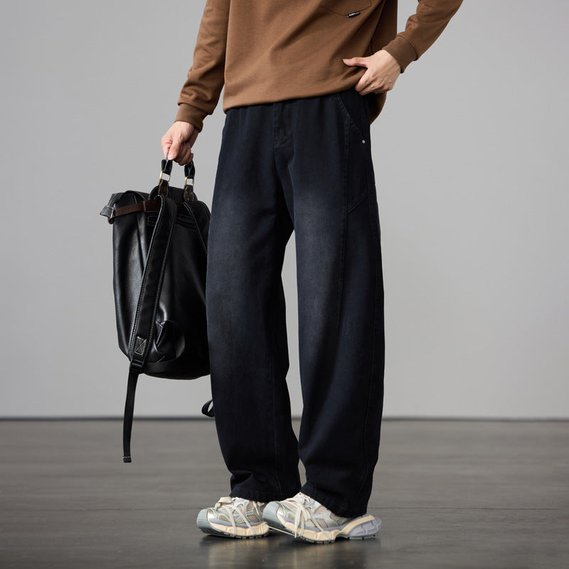Men's Wide Cut Cotton Canvas Pants in Relaxed Fit Chichicherry