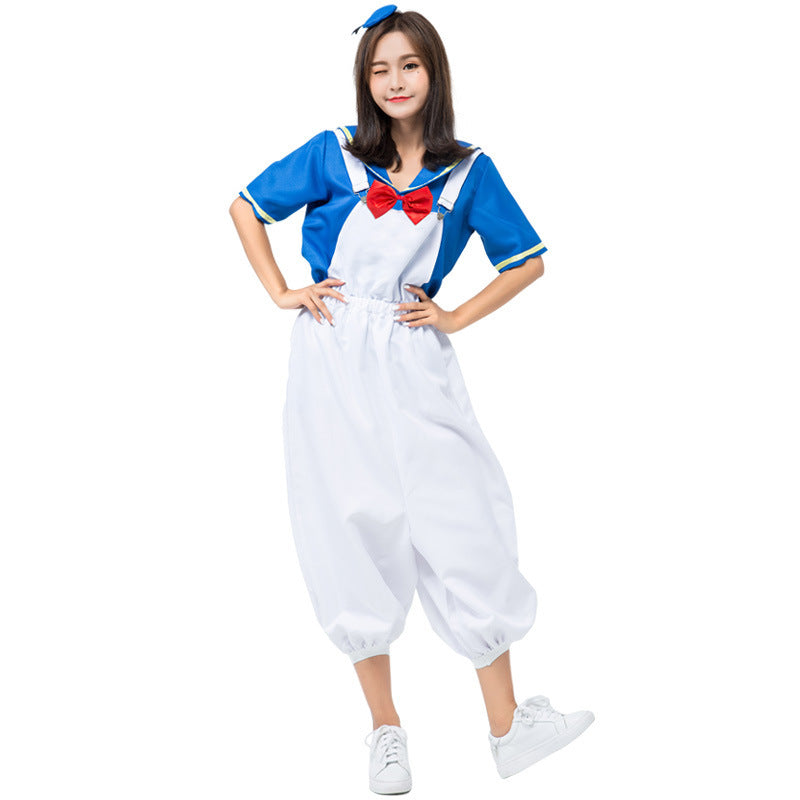 Girl's sailor suit with shimmering collar and playful waistband Chichicherry