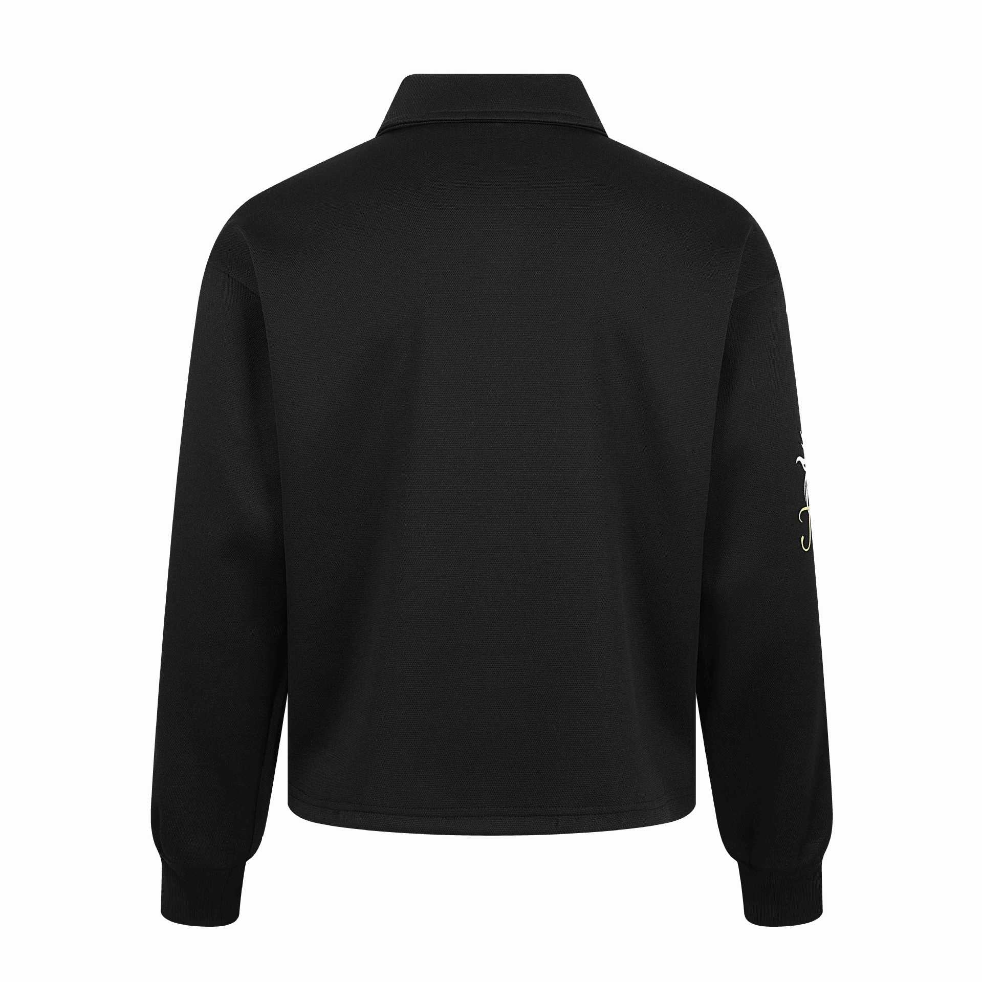 Unisex Long-Sleeve Rugby Polo Shirt with Embroidery and Kent Collar Chichicherry
