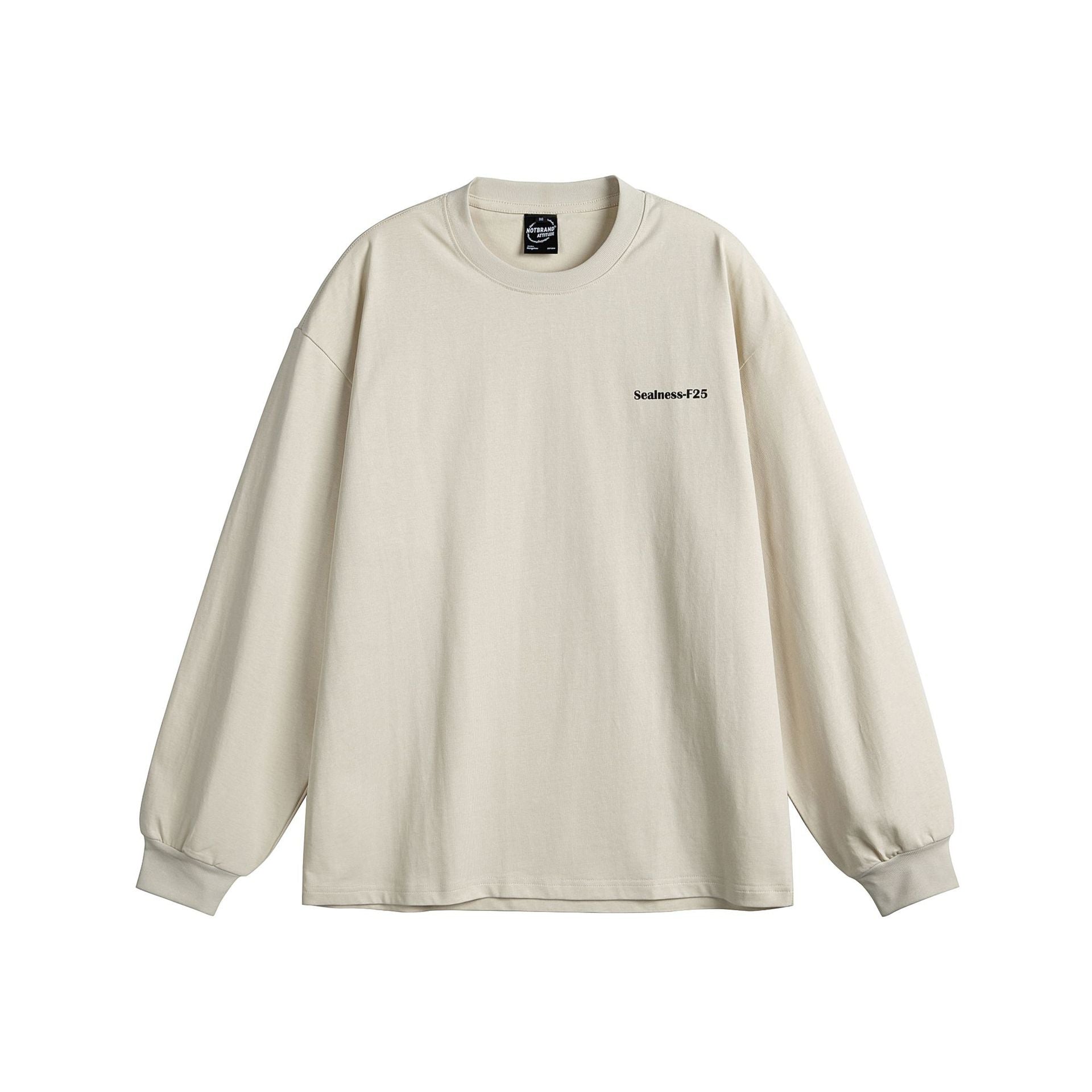 Unisex Oversized Long Sleeve with dropped shoulder, ribbed cuffs and minimalist chest embroidery Chichicherry