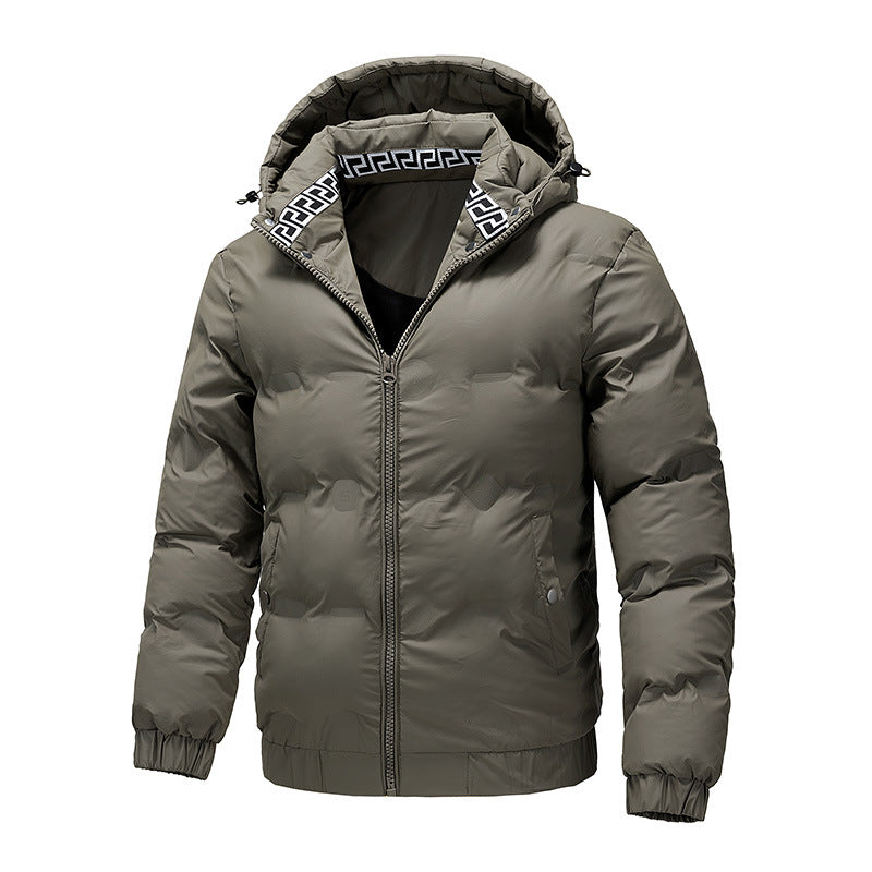 Men's Padded Winter Puffer Jacket with Hood and Windproof Thermal Insulation Chichicherry