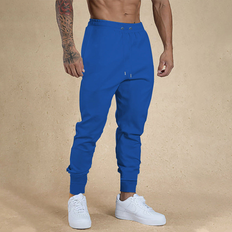 Men's Slim-Fit Jogging Pants with Elastic Waistband and Ribbed Cuffs Chichicherry