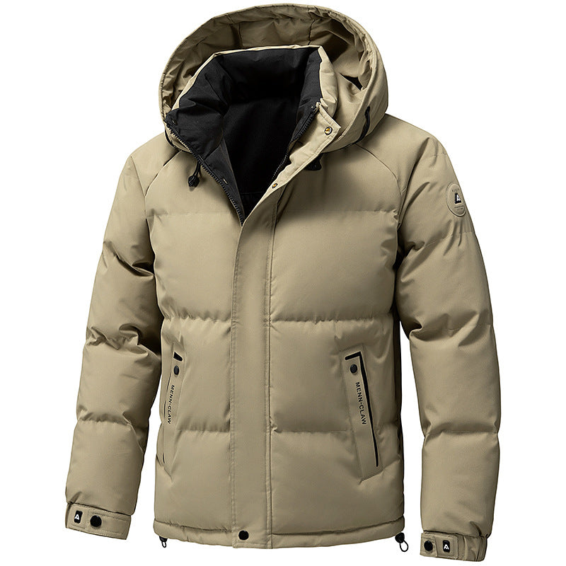 Men's Quilted Hooded Parka with Thermal Lining and Windproof Outer Shell Chichicherry