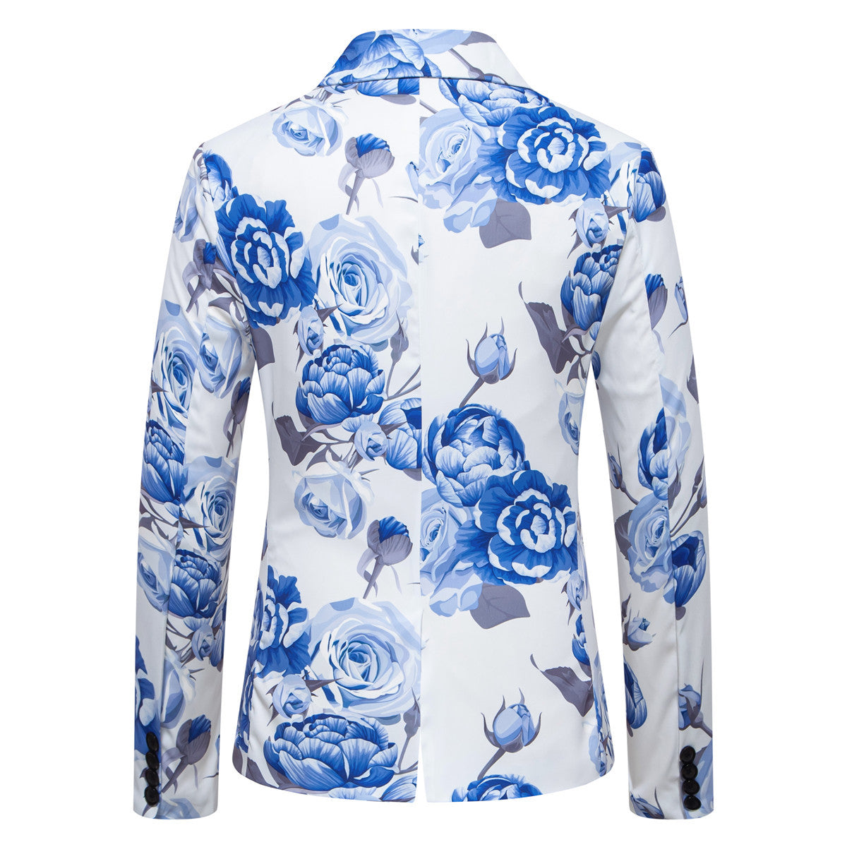 Men's Slim-Fit Blazer with all-over floral print and narrow lapel Chichicherry