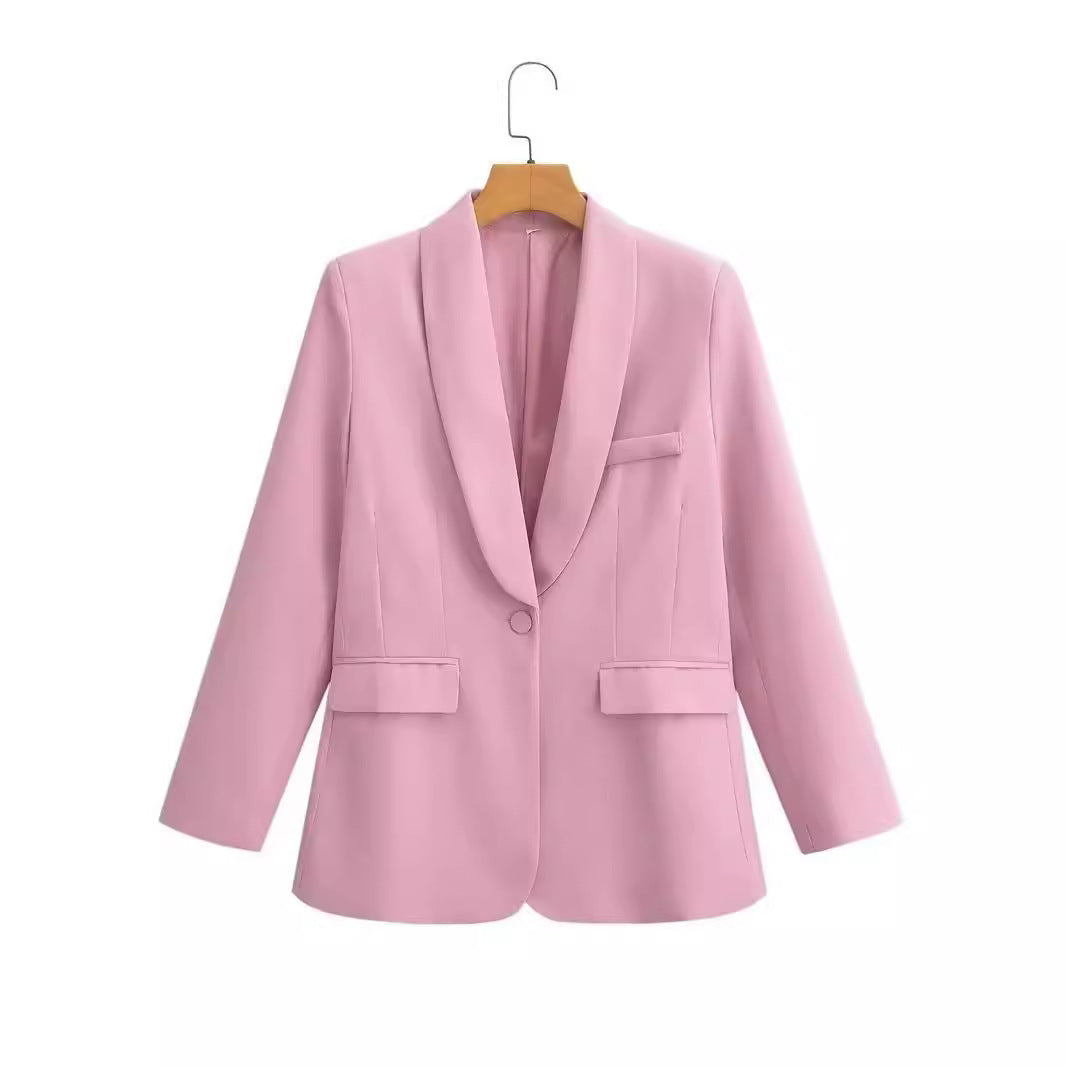 Women's Tailored Pantsuit with Oversized Blazer and Tailored Vest Chichicherry