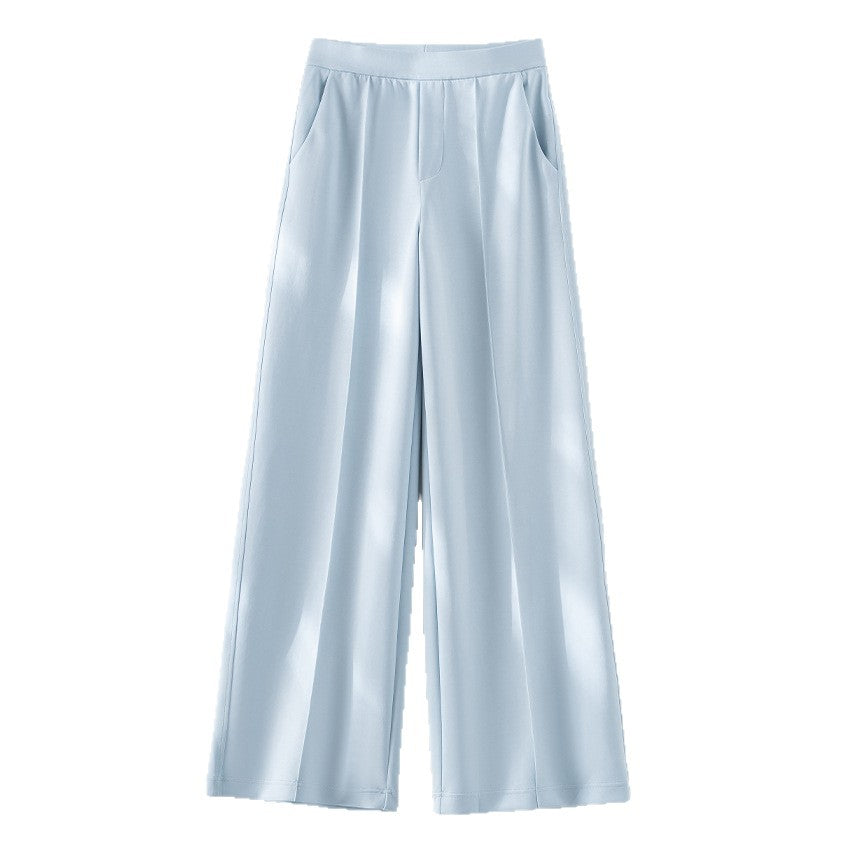 Ladies Wide Highwaist Trousers with Pleat, Elastic Waistband and Side Pockets Chichicherry