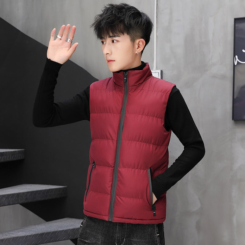 Men's quilted thermal waistcoat with stand-up collar and zippered pockets Chichicherry