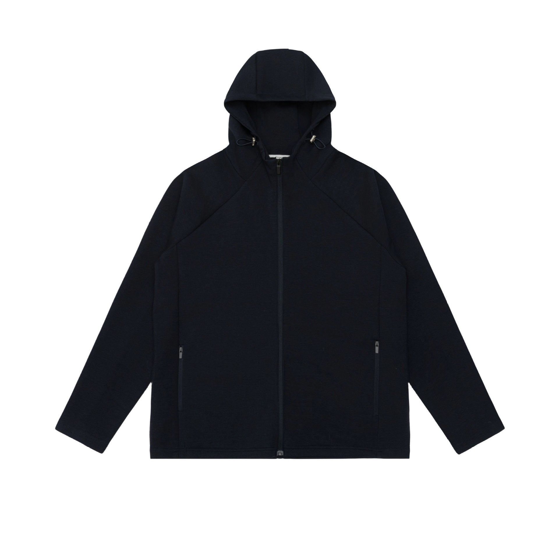 Unisex Minimalist Hoodie Zip Jacket made of Softshell Fleece with Raglan Sleeves and Water-Repellent Zipper Pockets Chichicherry