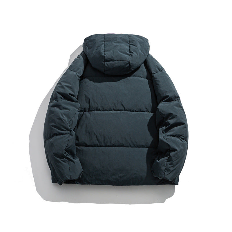 Men's lightly padded hooded jacket with windproof microfiber shell and adjustable drawstring Chichicherry