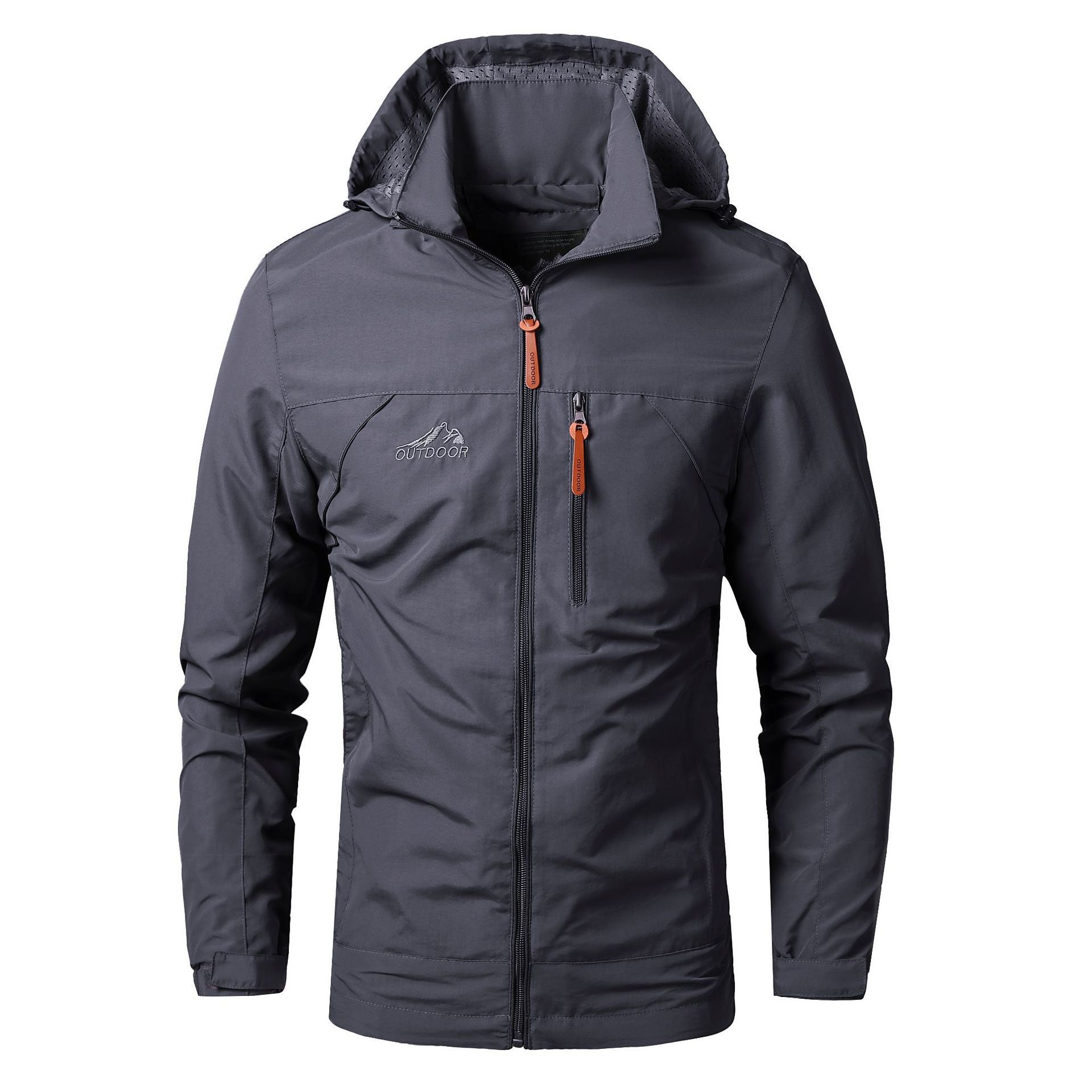Men's lightweight outdoor field jacket with hood, breathable lining and multifunctional pockets Chichicherry