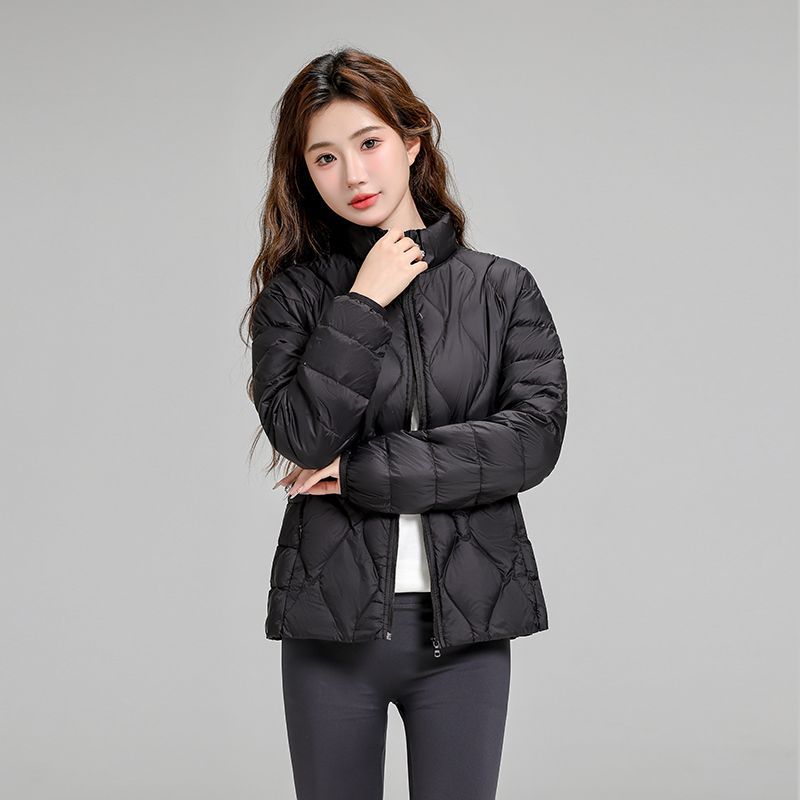 Women's Lightweight Quilted Hooded Jacket with Diamond Quilting and Thermal Insulation Chichicherry