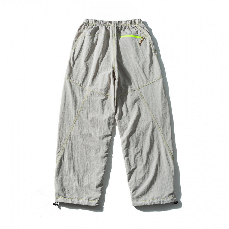 Unisex Loose-fitting outdoor pants with elastic waistband, drawstring, and adjustable leg cuffs Chichicherry