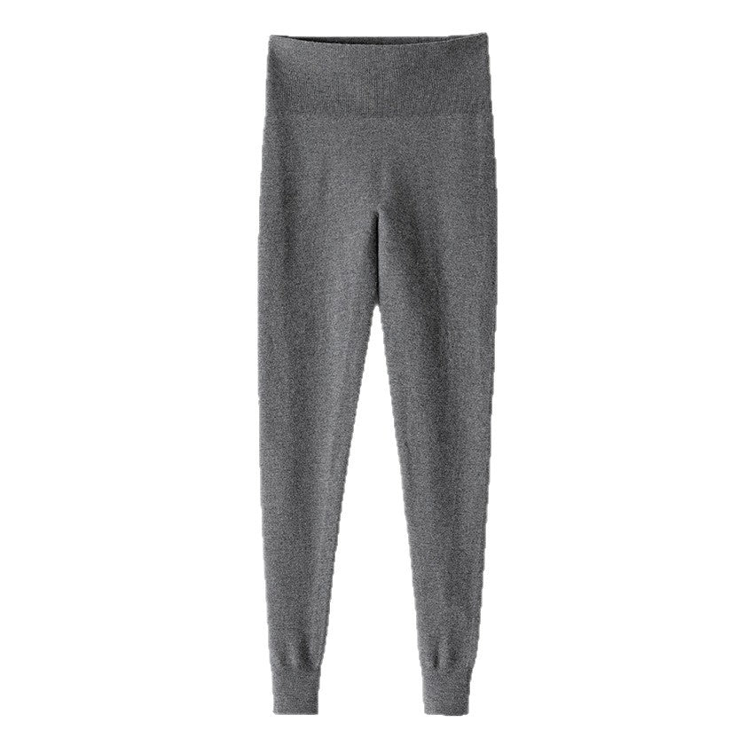 Ladies thermal leggings made of fine knit with high waistband and ribbed cuffs Chichicherry