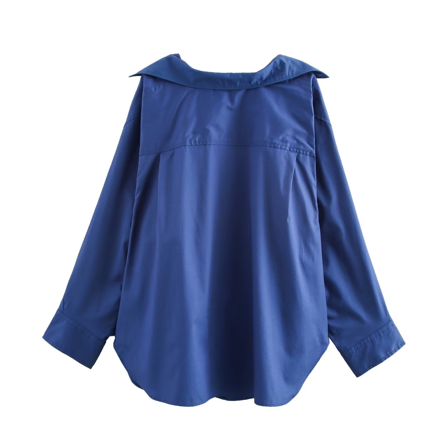 Women's oversized striped shirt with extended back and Kent collar Chichicherry