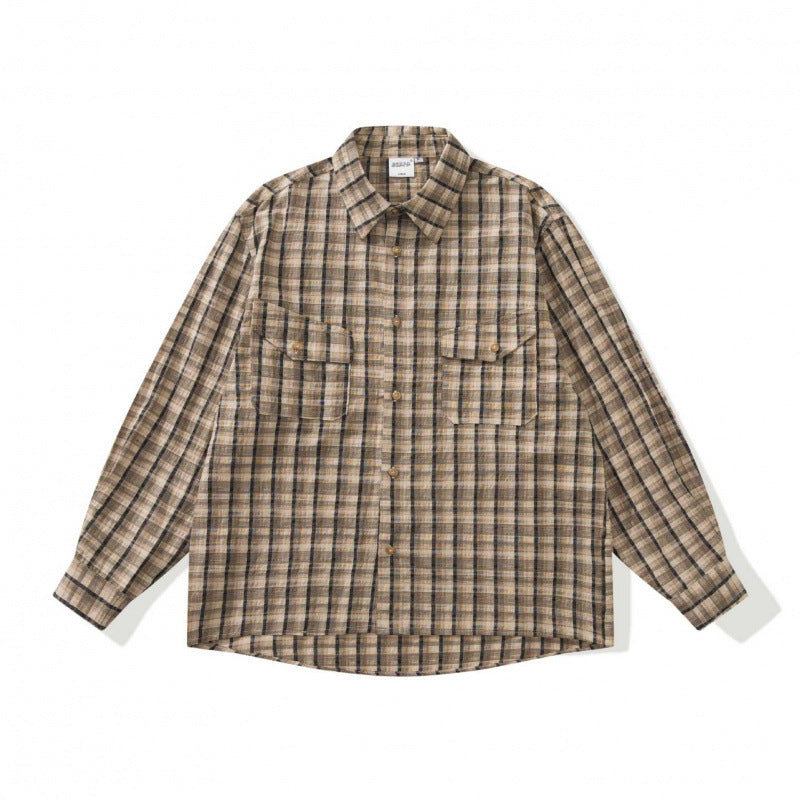 Unisex Boxy Overshirt made of cotton-linen blend with patch chest pockets Chichicherry